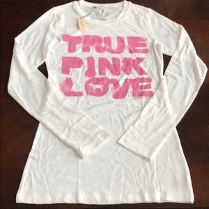 Pink Victoria’s Secret White Top Size XS
